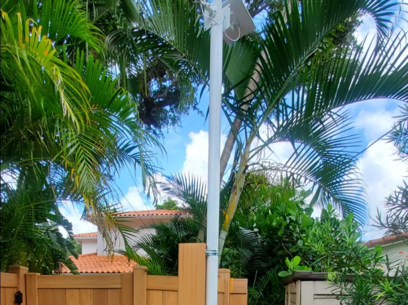 Custom Pole with Security Standalone Camera