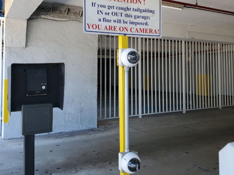 Security Cameras Condo Garage Entrance