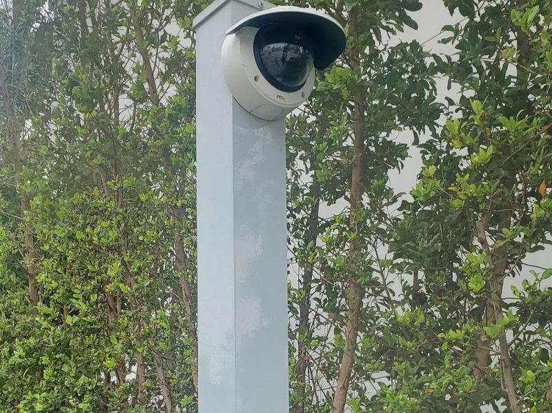 Dome Camera on a Pedestal