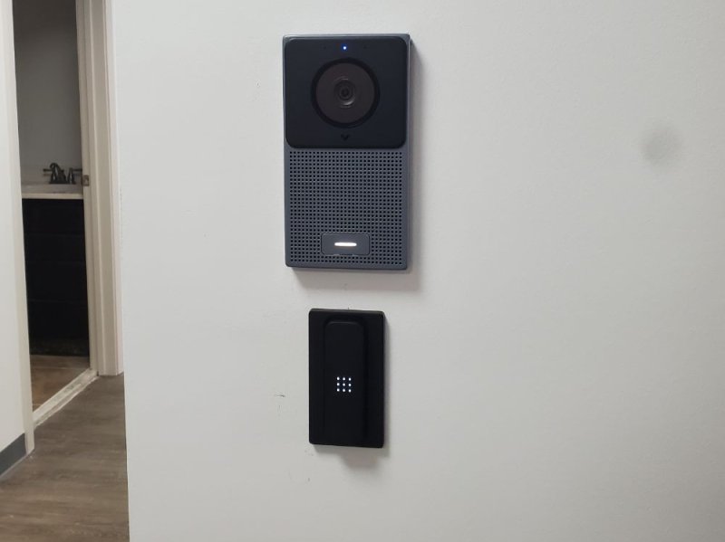 Office Lobby Door Intercom and Fob Reader