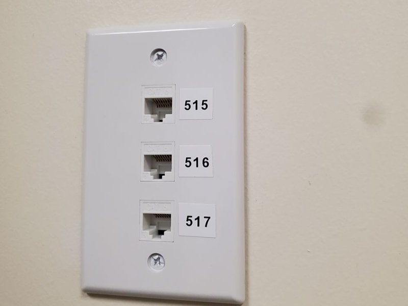 Network Outlet Properly Labeled
