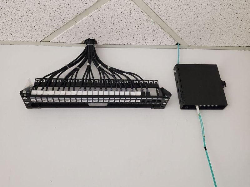 Small Office Network Patch Panel and Fiber